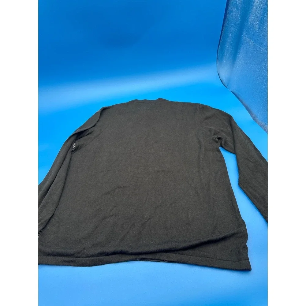 AXIST Men's XL Crew Neck Long Sleeve Sweater Y2K Herringbone Knit Black‎ Gray
